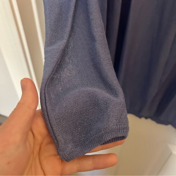 NWT Philosophy Dusty Blue Open Front Relaxed Light Weight Cardigan Size Small - Picture 5 of 9